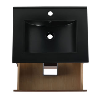 Wall Mounted Bathroom Vanity With Sink, 2 Soft Close Drawers