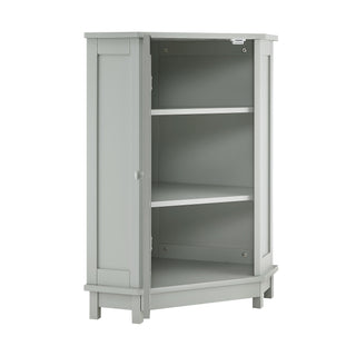 Bathroom Cabinet Triangle Corner Storage Cabinet With Adjustable Shelf Modern Style