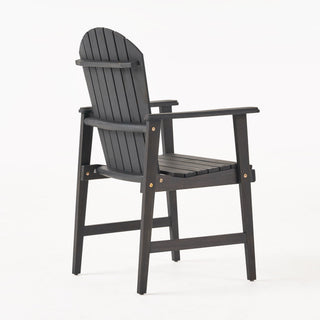 Outdoor Weather Resistant Acacia Wood Adirondack Dining Chairs (Set of 2)