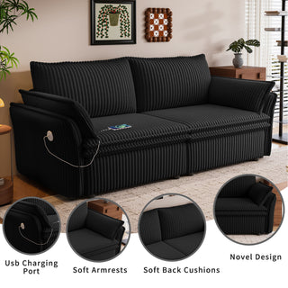 2 In 1 Convertible Sofa Bed, Multi Functional Living Room Furniture