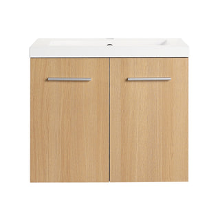 Floating Bathroom Vanity With Sink, Wall Mounted Double Door Storage
