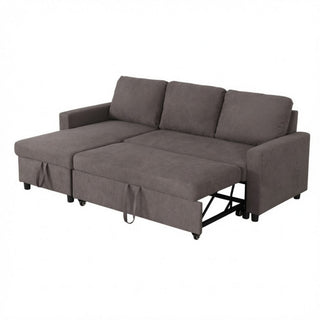 L - Shaped Convertible Sofa Bed With Storage Chaise