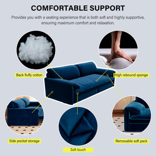 Queen Pull Out Sofa Bed, 3 In 1 Convertible Sleeper Sofa With Side Storage