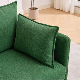 Oversized Deep Seat Accent Chair With Matching Storage Ottoman & Throw Pillows