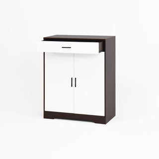 Freestanding Wooden Shoe Cabinet, 4 Tier Organizer With Drawer