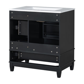Freestanding Bathroom Vanity With Sink, Soft Close Door, 3 Drawers