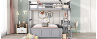 Full Over Full Bunk Bed With Desk