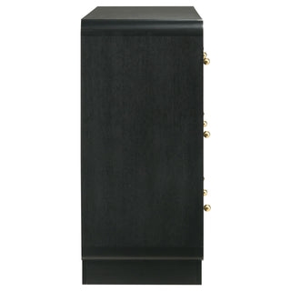 Burton - 6 Drawer Dresser Cabinet - Black