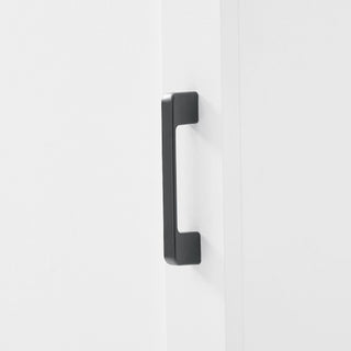 Storage Cabinet With 1 Door And Adjustable Shelf, Rectangle Shape - White