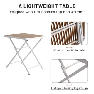 4 Piece Set Of Single Chairs With A Folding Square Table