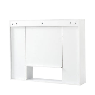 30" Bathroom Cabinet With 5 Adjustable Shelves, Wall Mounted Medicine Cabinet - White