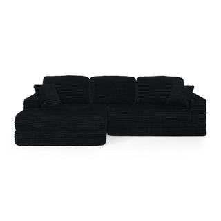 Modern Minimalist L Shape Modular Sectional Sofa, Couch