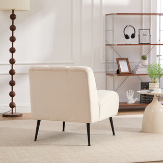 Upholstered Armless Chair For Living Room