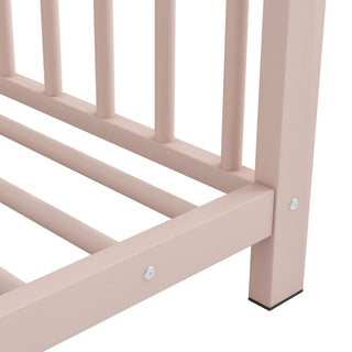 Metal House Platform Bed With Modern Design And Durable Frame