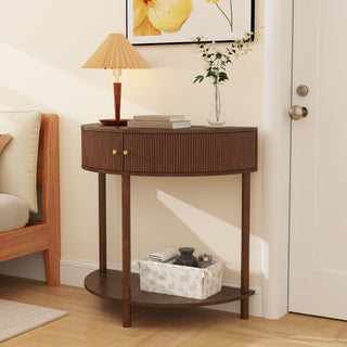 Demi Lune - Console Table With 2 Storage Drawers