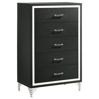 Malcolm - 5 Drawer Bedroom Chest - Black