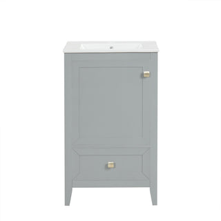 Bathroom Vanity With Sink, Soft Closing Cabinet Door, Storage Rack And Drawer