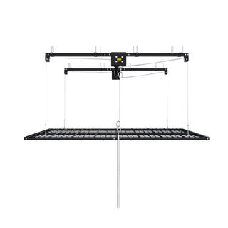 Overhead Garage Storage Rack For High Ceilings, Construction With Safety Lock - Black