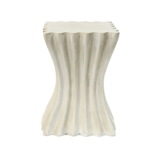 Mgo Archaistic Wavy Side Table - Antique Sandstone