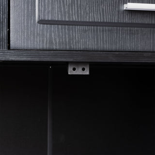 Fluted Sideboard Buffet Cabinet With 4 Doors And 3 Drawers
