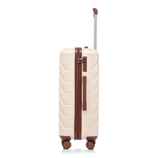 Hard Shell Luggage With Scratch Resistant Surface, 4 Wheels, Combination Lock & Side Hooks