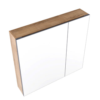 29.63" Wall Mounted Cabinet With Adjustable Shelves Storage Cabinet For Bathroom - Imitative Oak