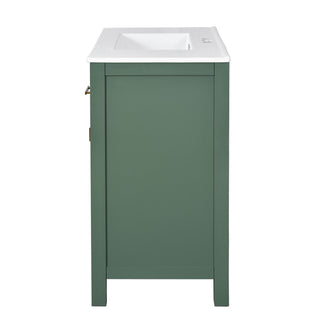 Bathroom Vanity With Sink, Cabinet With 4 Drawers & 2 Soft Close Doors, Rectangular Storage Unit For Bathroom