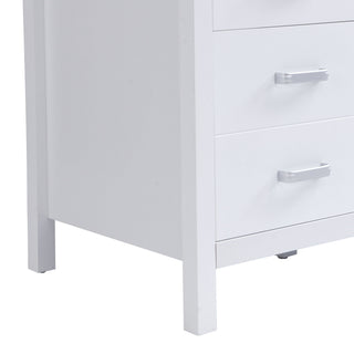 47.25" Modern Bathroom Vanity With Sink, Soft Close Single Door & 6 Drawers - White