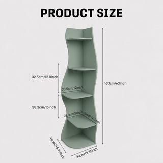 5 Tier S - Shaped Corner Shelf For Living Room