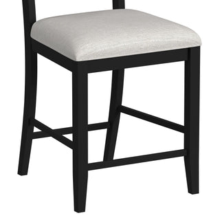 Tulane - 5 Piece Dining Set (Counter Table & 4 Counter Chairs) - Oak & Black