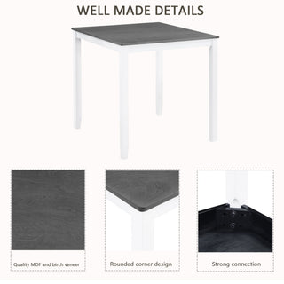 5 Piece Counter Height Dining Table Set With 4 Chairs