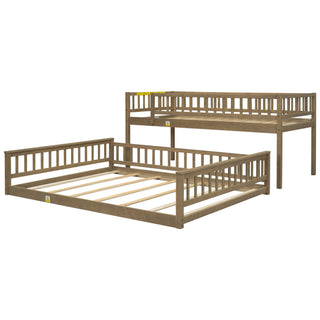 Bunk Bed With Ladder And Guardrails