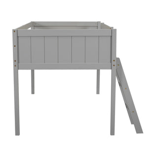 Low Loft Bed With Adjustable Ladder