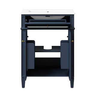 Modern Bathroom Vanity With Tip-Out Drawer And Soft-Close Hinges
