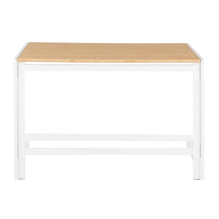 Roman - Industrial Office Desk - White / Natural