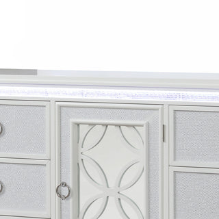 Abigale - 6 Drawer Dresser With LED (Includes Dresser Only, Mirror Not Included) - White