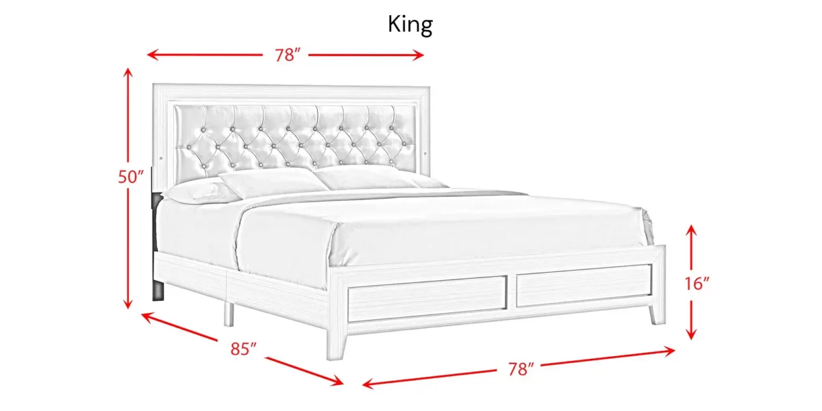 Belinda Standard Bed with LED Lights - Image 3
