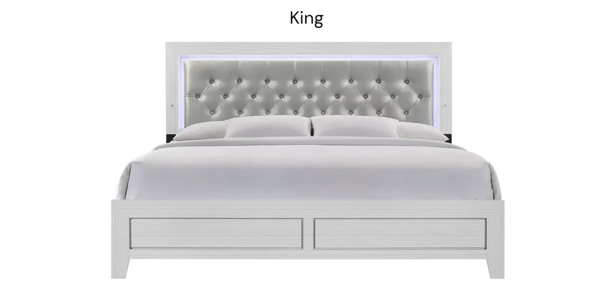 Belinda Standard Bed with LED Lights - Image 4