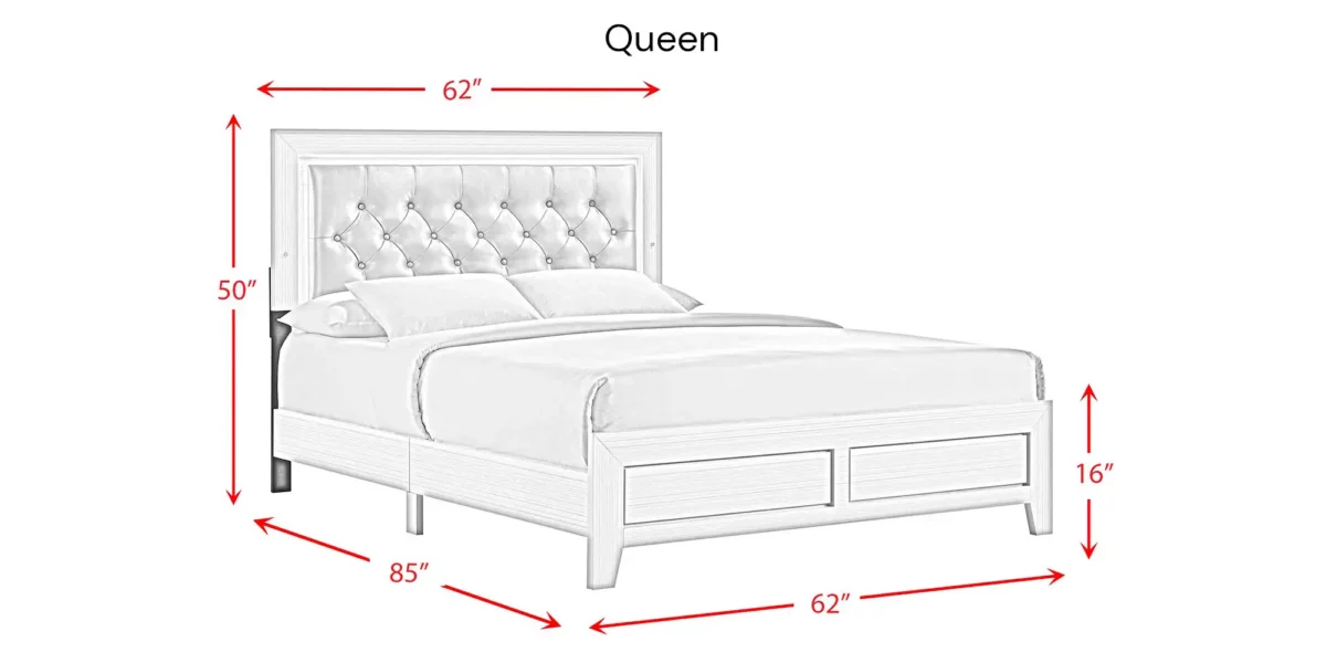Belinda Standard Bed with LED Lights - Image 6