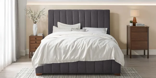 Platform_Bed_Frame_with_Fabric_Headboard_&_Wooden Slats_01